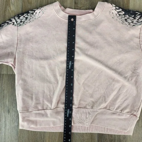 AFFLICTION "AUDRALYN" Women's T-Shirt Sweatshirt Wings Tattoo Pink Biker - Picture 5 of 8